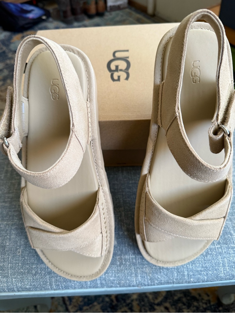 UGG Women's Tan Suede Slingback Sandals